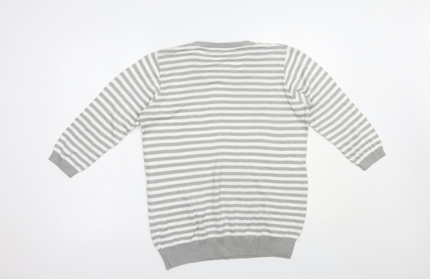 Womens UK Size M Preworn Grey Pullover Jumper
