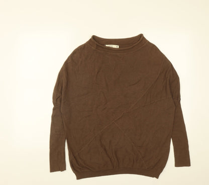 Womens UK Size 10 Label Lab Brown Pullover Jumper