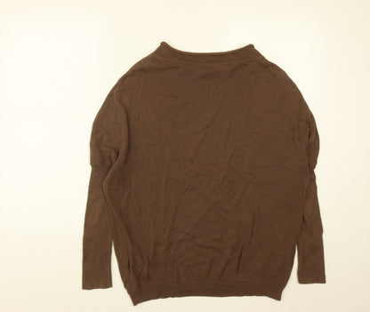 Womens UK Size 10 Label Lab Brown Pullover Jumper