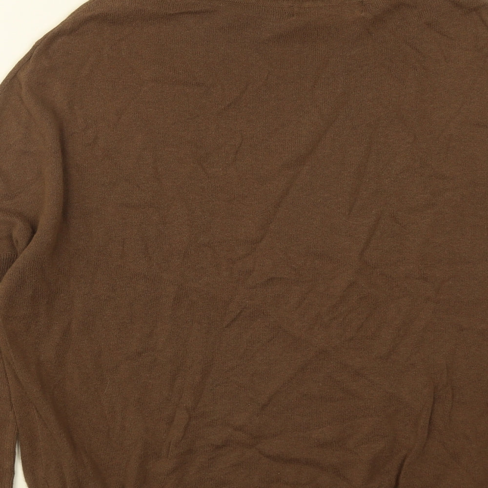 Womens UK Size 10 Label Lab Brown Pullover Jumper