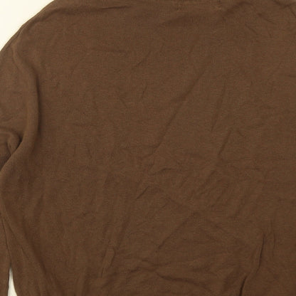 Womens UK Size 10 Label Lab Brown Pullover Jumper