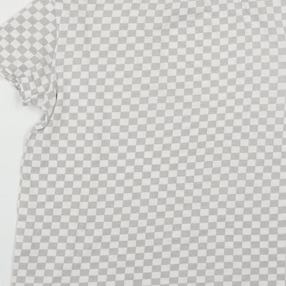 Primark Womens Multicoloured Check Cotton Basic T-Shirt Size XS Round Neck