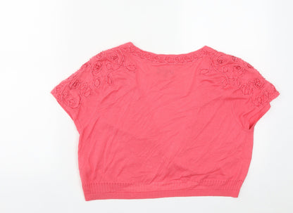 Womens UK Size 16 Marks and Spencer Pink Shrug Jumper