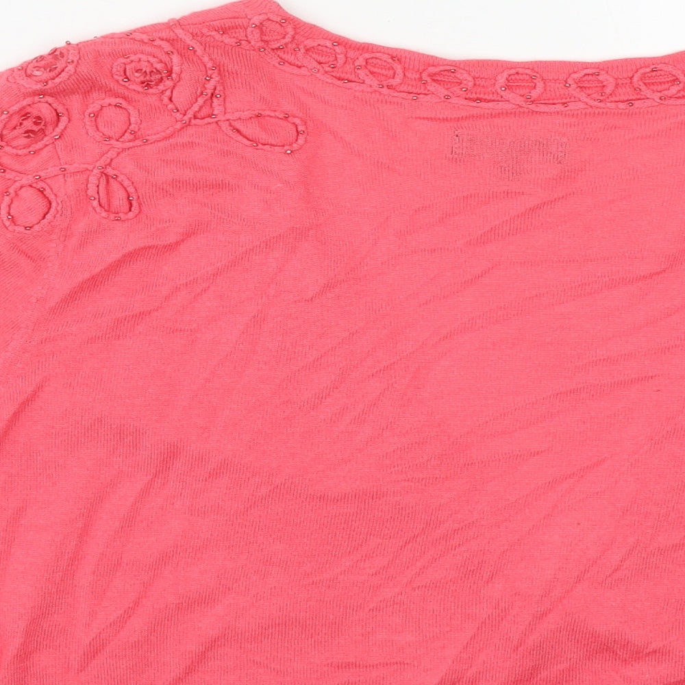 Womens UK Size 16 Marks and Spencer Pink Shrug Jumper
