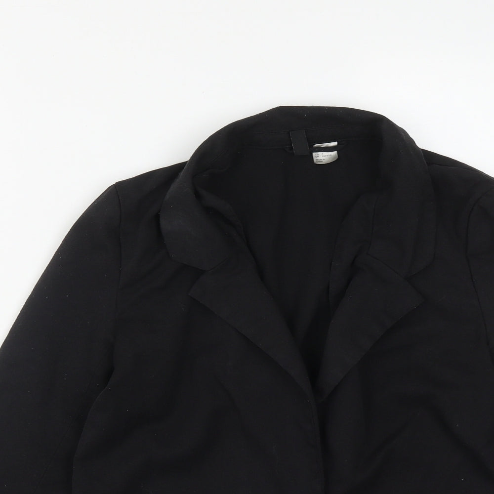 Divided Womens Black   Jacket  Size 6  Buckle