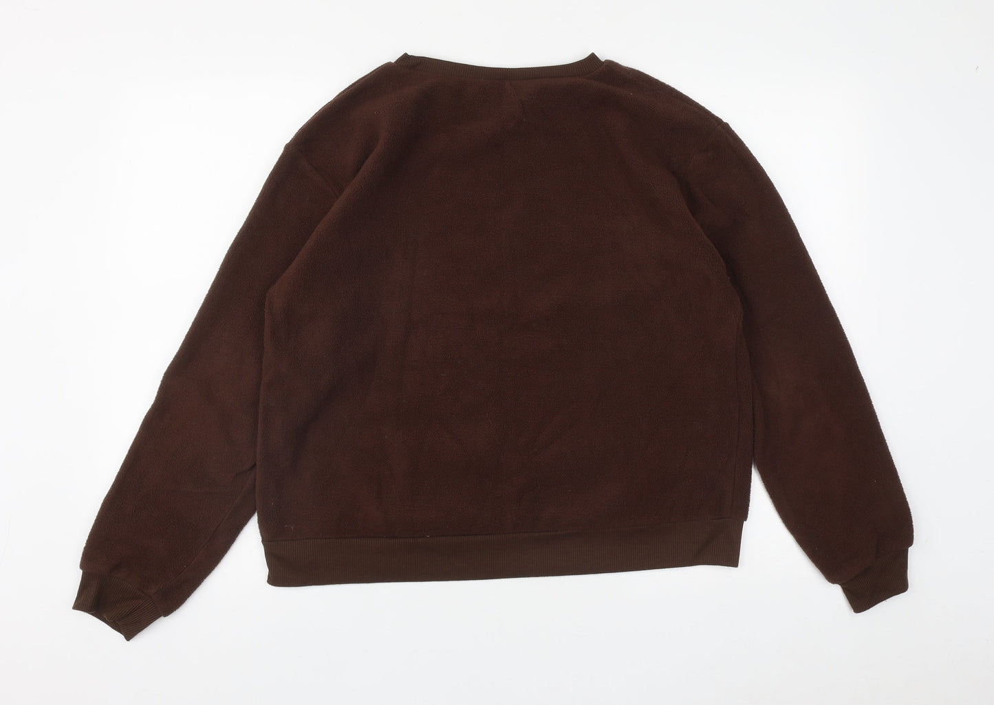 SheIn Womens Brown Round Neck  Polyester Pullover Jumper Size M