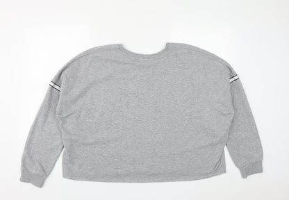 Primark Womens Grey  Polyester Pullover Sweatshirt Size L