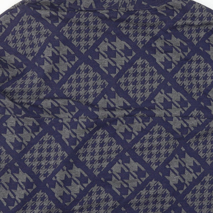 Hatley Womens Blue Roll Neck Geometric Cotton Pullover Jumper Size XL
