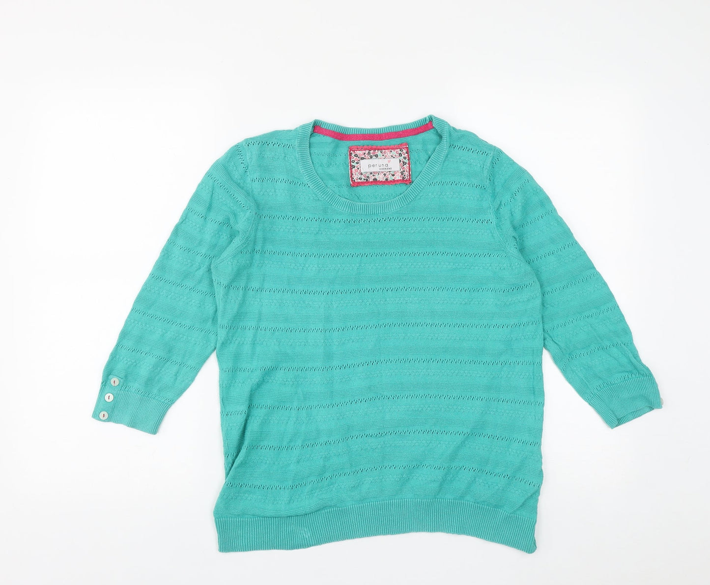 Womens UK Size 12 Marks and Spencer Green Pullover Jumper