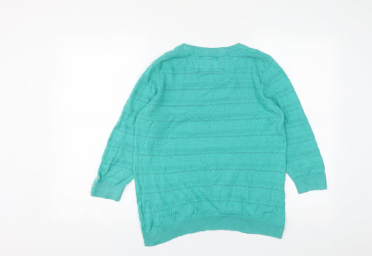 Womens UK Size 12 Marks and Spencer Green Pullover Jumper