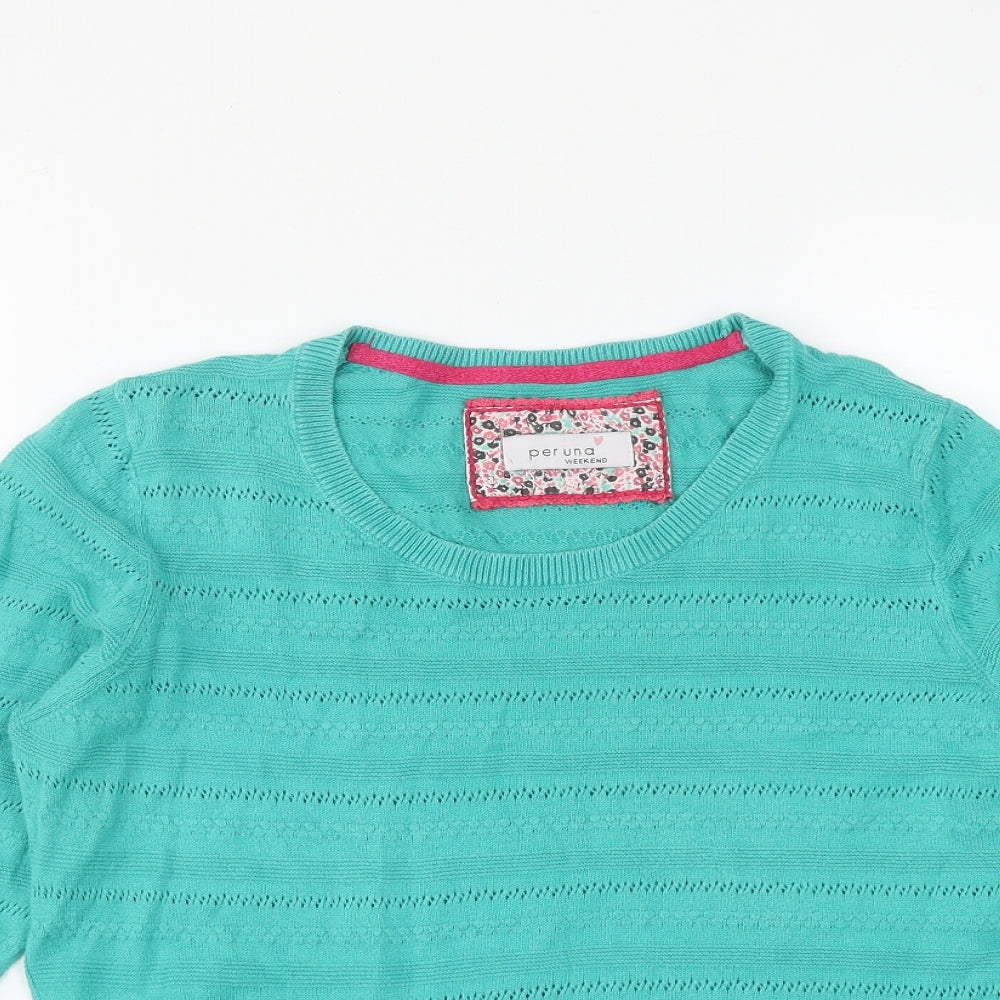 Womens UK Size 12 Marks and Spencer Green Pullover Jumper