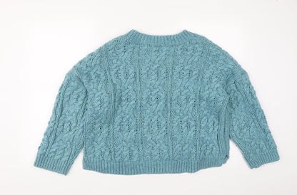 Womens UK Size M H&M Green Pullover Jumper