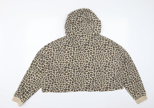 H&M Womens Multicoloured Geometric Polyester Pullover Hoodie Size XL  Drawstring