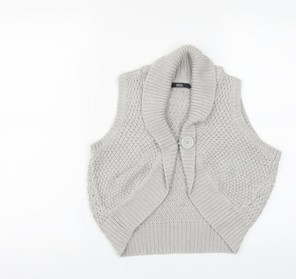 Womens UK Size 12 Marks and Spencer Grey Shrug Jumper