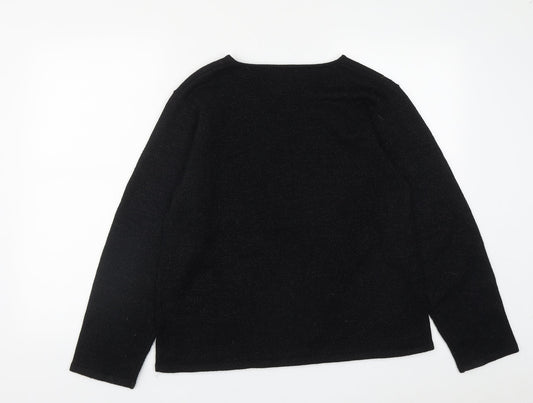 Womens UK Size 14 Collection Black Pullover Jumper