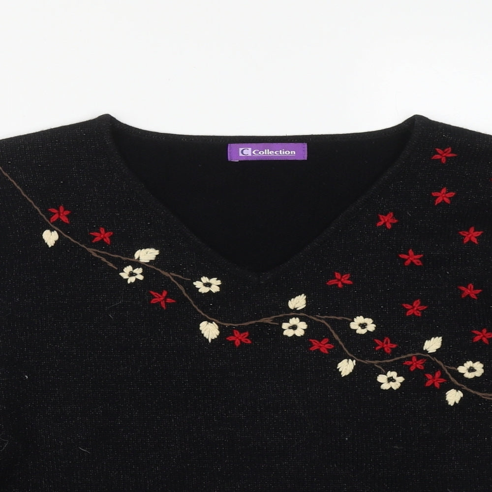 Womens UK Size 14 Collection Black Pullover Jumper