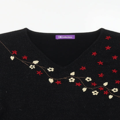 Womens UK Size 14 Collection Black Pullover Jumper