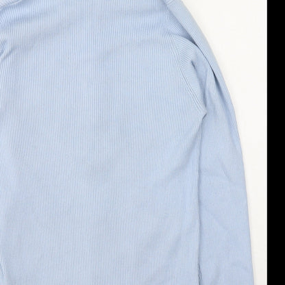 Primark  Womens Blue High Neck  Viscose Full Zip Jumper Size XL