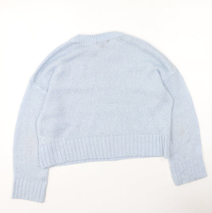 Womens UK Size S New Look Blue Pullover Jumper
