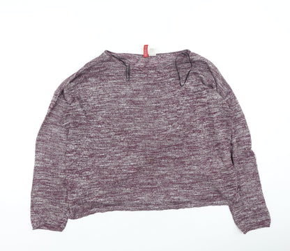 Womens UK Size M Divided Purple Pullover Jumper