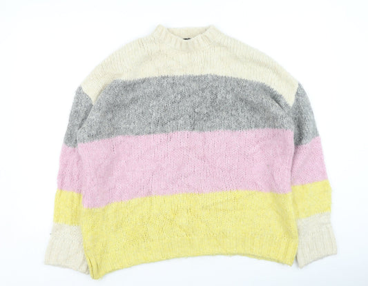 Womens UK Size S New Look Multicoloured Pullover Jumper