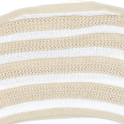 F&F Womens Multicoloured Round Neck Striped Acrylic Pullover Jumper Size 12