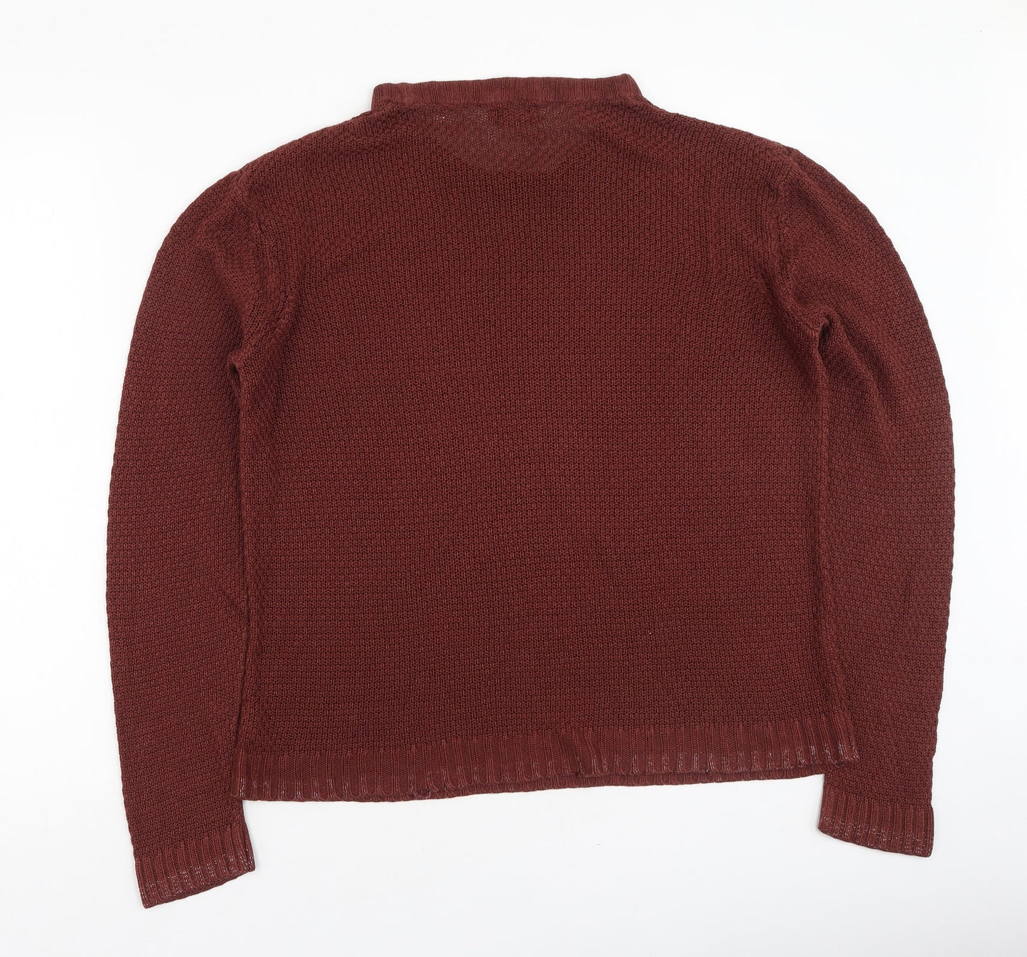 F&F Womens Brown Round Neck  Acrylic Pullover Jumper Size M