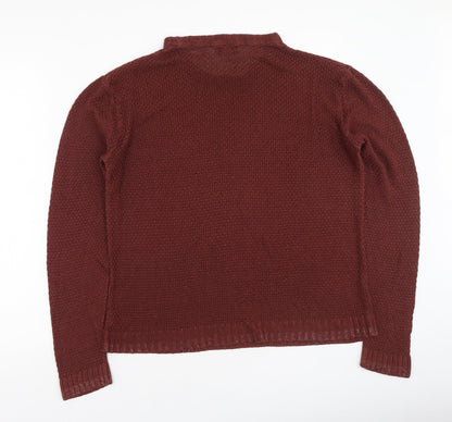 F&F Womens Brown Round Neck  Acrylic Pullover Jumper Size M