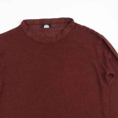 F&F Womens Brown Round Neck  Acrylic Pullover Jumper Size M