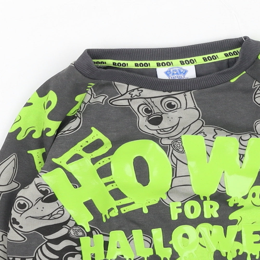 Preworn Boys Multicoloured  Polyester Pullover Sweatshirt Size 2-3 Years   - Paw Patrol