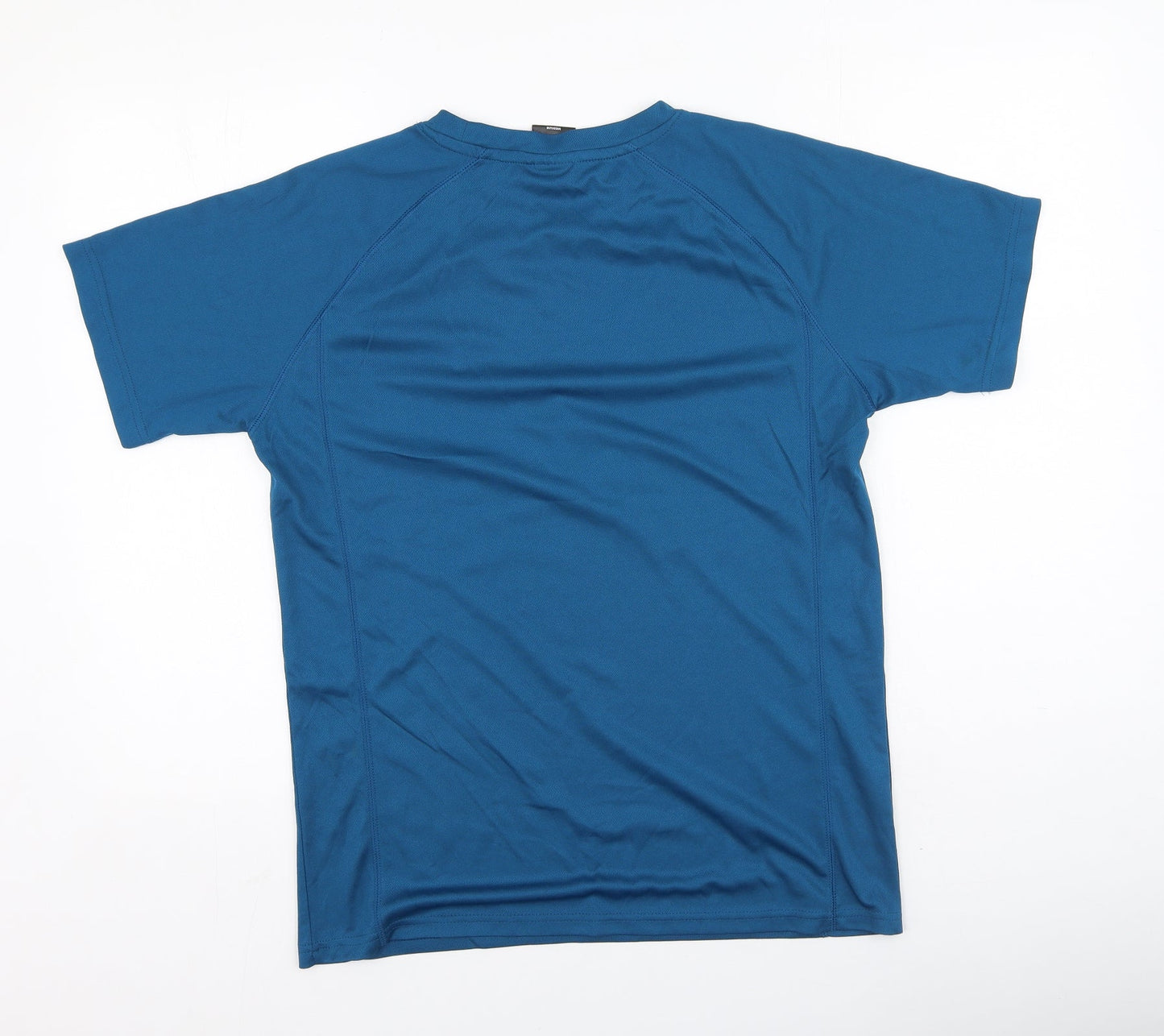 Preworn Mens Blue  Polyester  T-Shirt Size M Round Neck