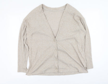 Womens UK Size 8 Pep&co Brown Cardigan Jumper