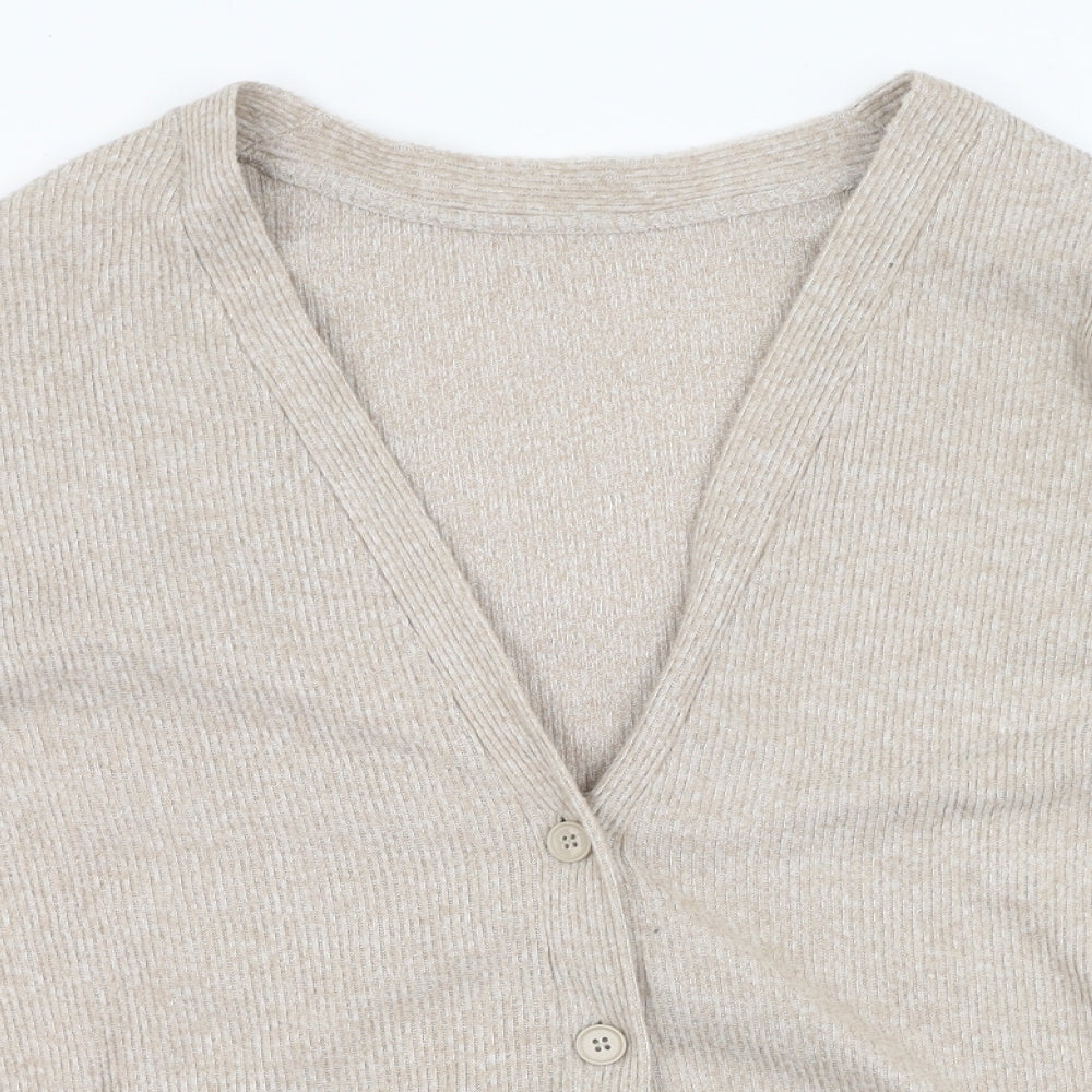 Womens UK Size 8 Pep&co Brown Cardigan Jumper