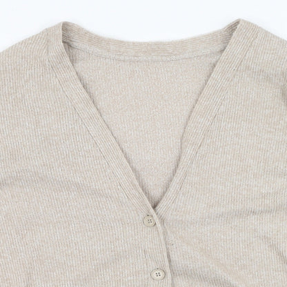 Womens UK Size 8 Pep&co Brown Cardigan Jumper
