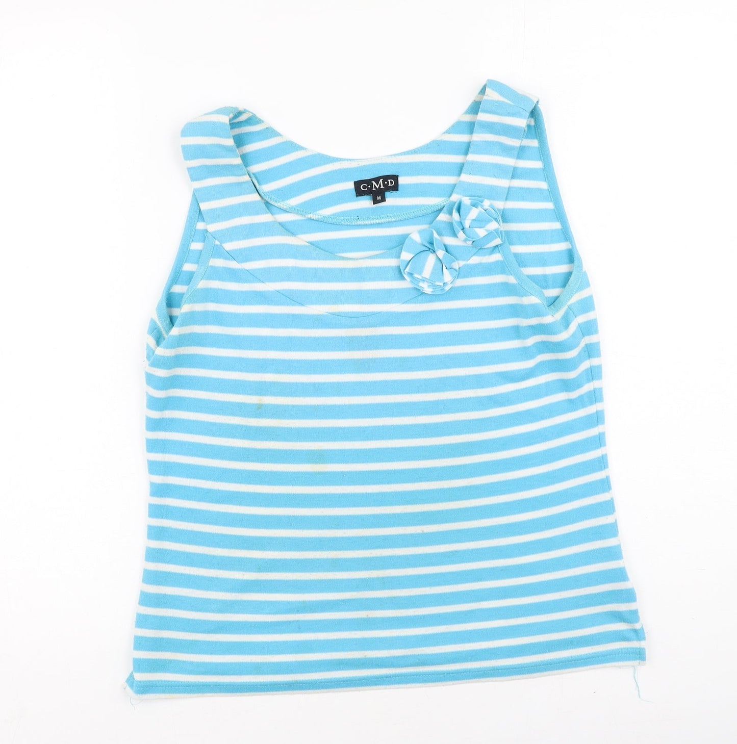 Womens UK Size M C.M.D Blue Basic Tank
