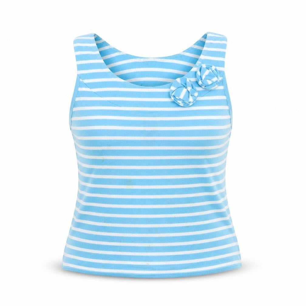 Womens UK Size M C.M.D Blue Basic Tank