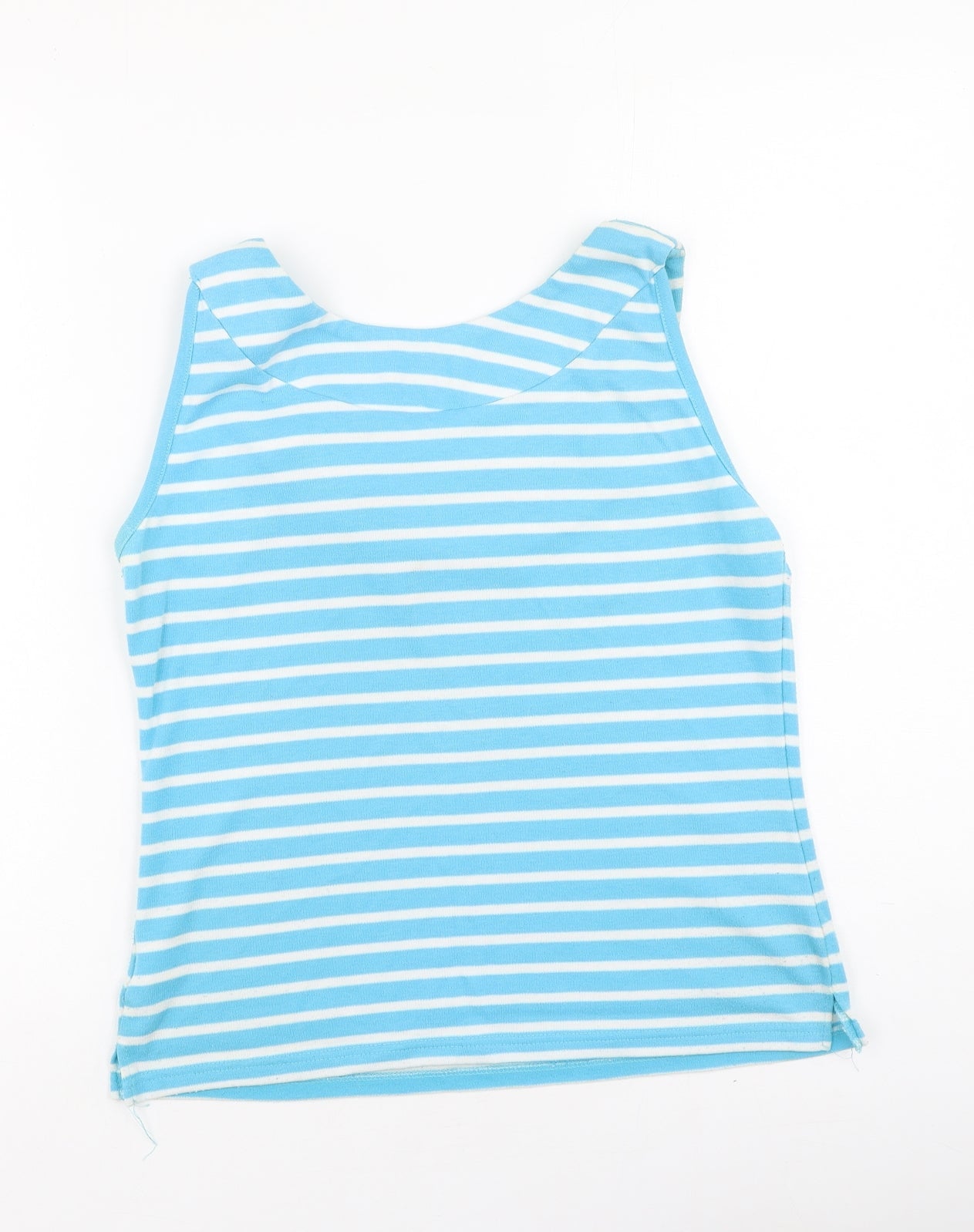 Womens UK Size M C.M.D Blue Basic Tank
