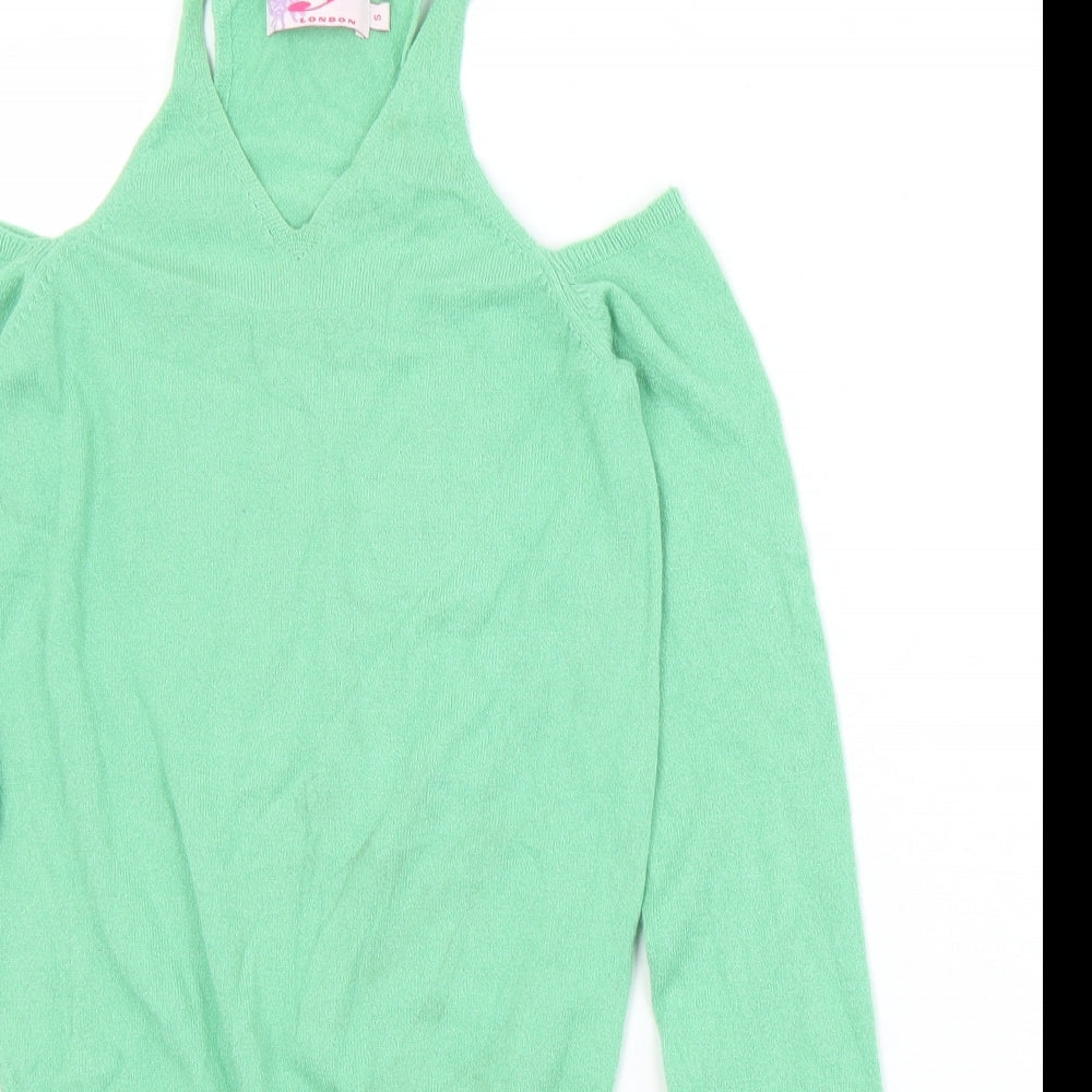 Y London Womens Green  Viscose Jersey Tank Size S V-Neck
