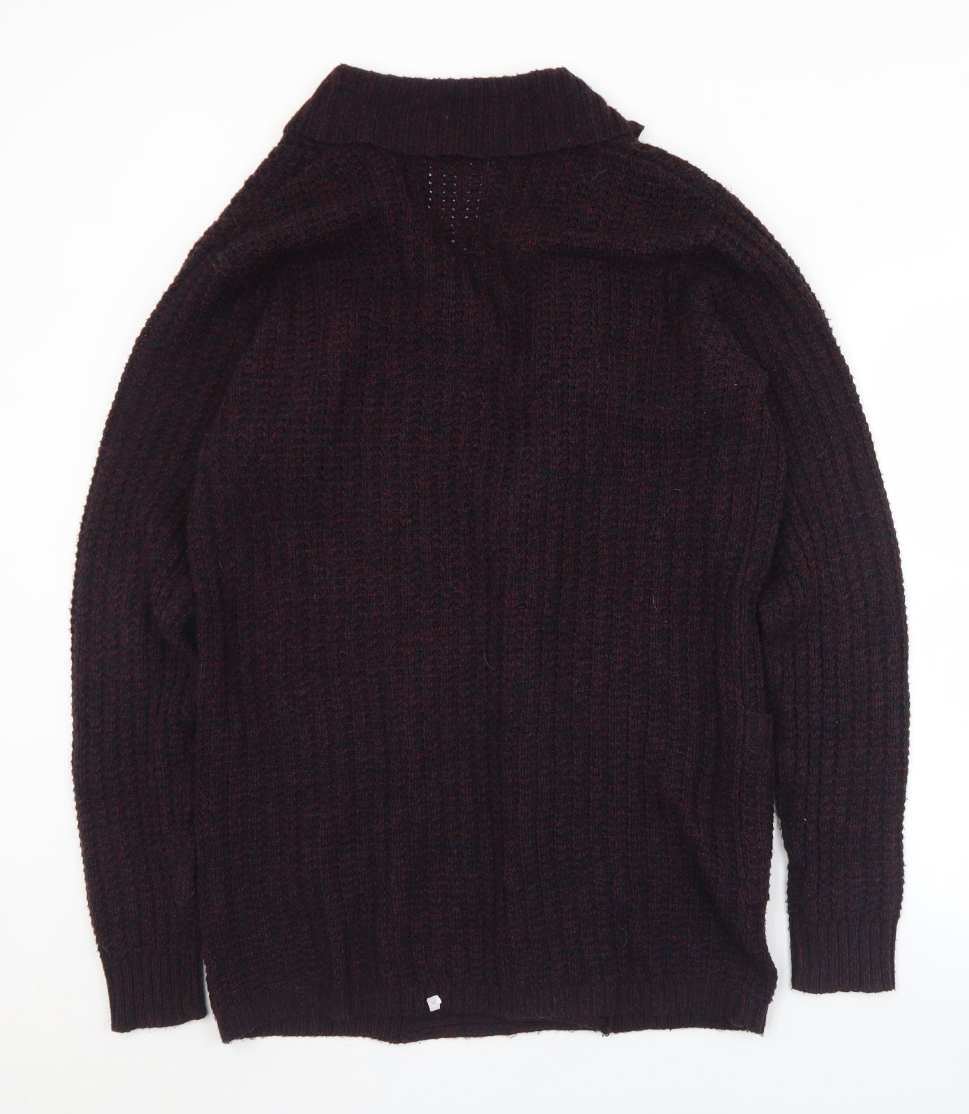 Primark Womens Purple Collared  Acrylic Cardigan Jumper Size M