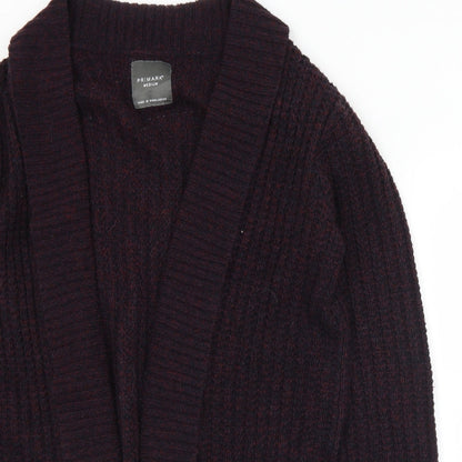 Primark Womens Purple Collared  Acrylic Cardigan Jumper Size M