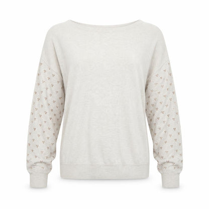 F&F Womens Ivory Round Neck  Polyester Pullover Jumper Size 14