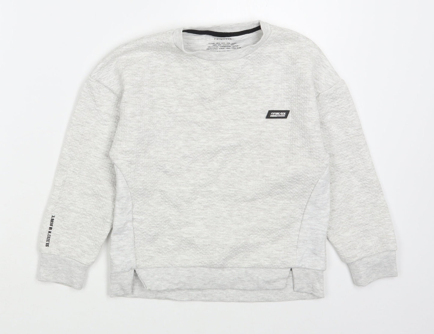 Primark Boys Gold  Cotton Pullover Sweatshirt Size 5-6 Years  Pullover
