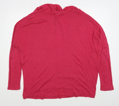 Redoute Womens Pink  Cotton Pullover Sweatshirt Size 16  Pullover