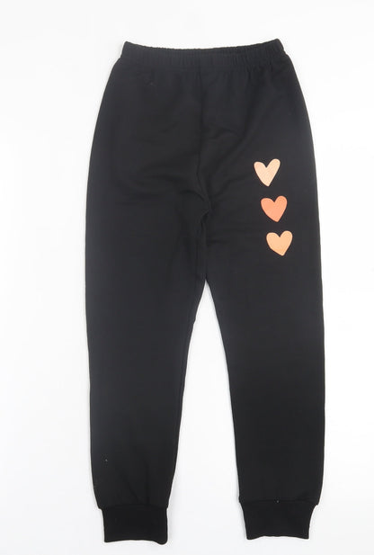 SheIn Girls Black  Polyester Jogger Trousers Size 9 Months  Regular