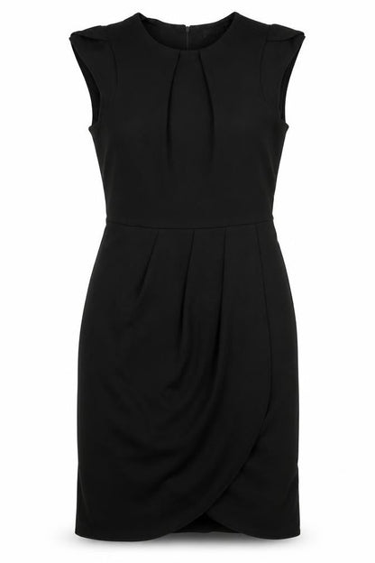 Atmosphere Womens Black  Polyester A-Line  Size 10  Crew Neck Zip