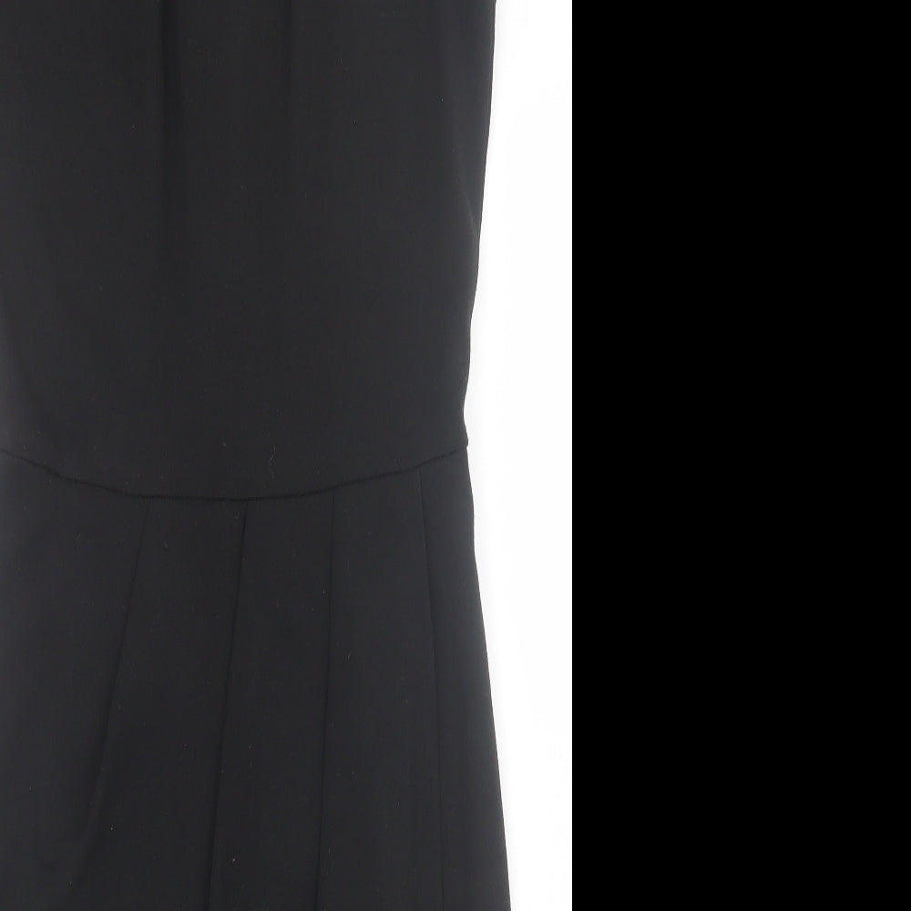 Atmosphere Womens Black  Polyester A-Line  Size 10  Crew Neck Zip