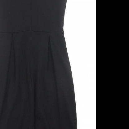 Atmosphere Womens Black  Polyester A-Line  Size 10  Crew Neck Zip