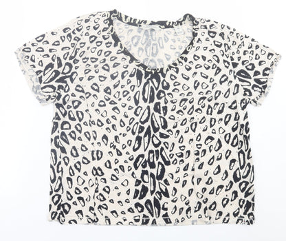 Womens UK Size S Scotch & Soda Beige Basic T-Shirt