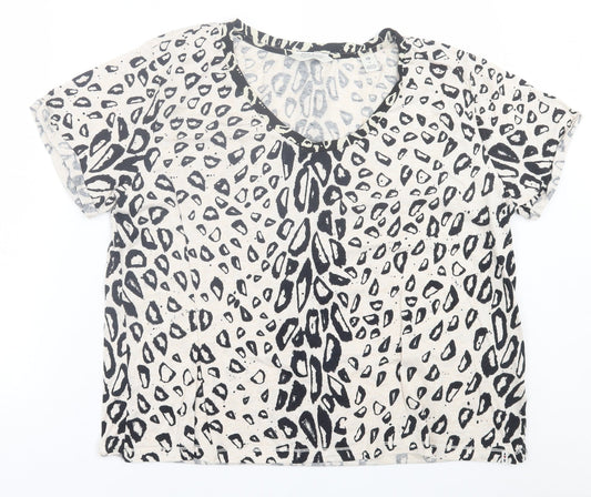 Womens UK Size S Scotch & Soda Beige Basic T-Shirt