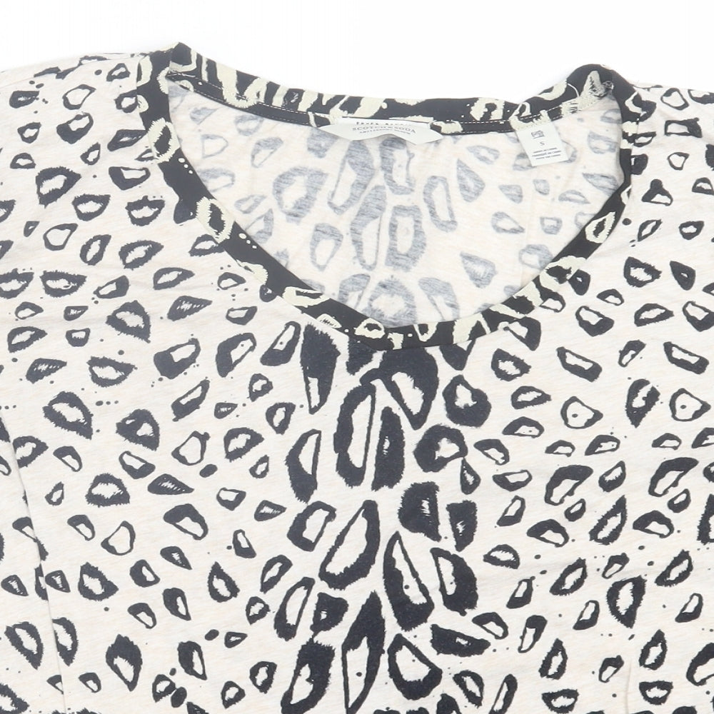 Womens UK Size S Scotch & Soda Beige Basic T-Shirt